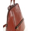Elegancki plecak damski skórzany miejski minimalizm - MARCO MAZZINI brąz whisky