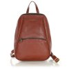 Elegancki plecak damski skórzany miejski minimalizm - MARCO MAZZINI brąz whisky