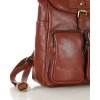 Damski plecak miejski skórzany A4 retro style - MARCO MAZZINI brąz whisky
