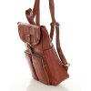 Damski plecak miejski skórzany A4 retro style - MARCO MAZZINI brąz whisky