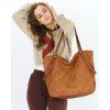 MARCO MAZZINI Camel dámska shopper kabelka z tkanej kože