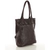 Duża torba shopper z przegródkami skóra naturalna - MARCO MAZZINI ciemny brąz