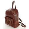 Elegancki plecak damski skórzany premium MARCO MAZZINI brązowy