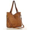 MARCO MAZZINI Camel veľká pletená shopper kabelka