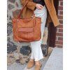 MARCO MAZZINI Camel veľká pletená shopper kabelka