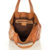 MARCO MAZZINI Camel Veľká kožená shopper taška s vreckom