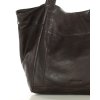 Duża skórzana torebka shopper z kieszenią - MARCO MAZZINI czekoladowy brąz