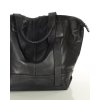 Duża torba shopper czarna A4 z miękkiej włoskiej skóry Marco Mazzini
