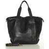 Duża torba shopper czarna A4 z miękkiej włoskiej skóry Marco Mazzini