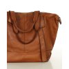 Duża torba shopper A4 z miękkiej włoskiej skóry Marco Mazzini camel