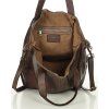 Marco Mazzini Tmavohnedá veľká kožená shopper kabelka A4