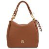 Amy - Soft leather shopping bag (Farba Čierna)
