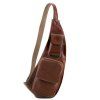 Leather crossover bag (Farba Medová)