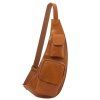 Leather crossover bag (Farba Medová)
