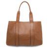 Callie - Soft leather shoulder bag (Farba Koňaková)