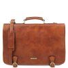 Ancona - Leather messenger bag (Farba Prírodná)