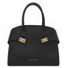 Coccola - Leather handbag (Farba Čierna)