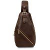 Kevin - Leather crossover bag (Farba Tmavohnedá)