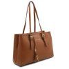 TL Bag - Leather shoulder bag (Farba Koňaková)