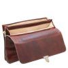 Assisi - Leather briefcase 3 compartments (Farba Čierna)