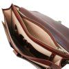 Assisi - Leather briefcase 3 compartments (Farba Čierna)