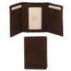 Exclusive 3 fold leather wallet (Farba Hnedá)