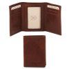 Exclusive 3 fold leather wallet (Farba Hnedá)