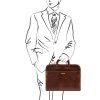 Sorrento - Document Leather briefcase (Farba Hnedá)