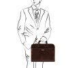 Sorrento - Document Leather briefcase (Farba Hnedá)