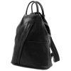 Shanghai - Soft leather backpack (Farba Tmavohnedá)