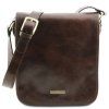 TL Messenger - Two compartments leather shoulder bag (Farba Čierna)