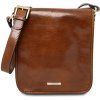 TL Messenger - Two compartments leather shoulder bag (Farba Čierna)