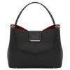 Clio - Leather secchiello bag (Farba Koňaková)