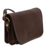 Kožená crossbody kabelka s chlopňou Carmen Tuscany Leather