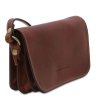 Kožená crossbody kabelka s chlopňou Carmen Tuscany Leather
