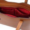 Olimpia - Leather tote - Small size (Farba Champagne)