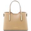 Olimpia - Leather tote - Small size (Farba Champagne)