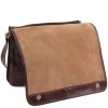 Kožená taška cez rameno Messenger double - Tuscany Leather