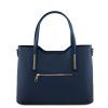 Olimpia - Leather tote (Farba Tmavomodrá)