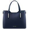 Olimpia - Leather tote (Farba Tmavomodrá)