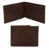 Exclusive 2 fold leather wallet for men (Farba Hnedá)
