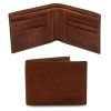 Exclusive 2 fold leather wallet for men (Farba Hnedá)