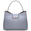 Clio - Leather secchiello bag (Farba Pastelovo žltá)