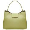 Clio - Leather secchiello bag (Farba Pastelovo žltá)