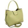 Clio - Leather secchiello bag (Farba Pastelovo žltá)