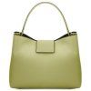 Clio - Leather secchiello bag (Farba Pastelovo žltá)