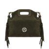 Semišová kožená kabelka so strapcami Nomade - Tuscany Leather