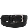 Classic Tuscan padded leather belt 40mm (Farba Čierna)