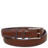 Casual leather belt 35mm with light blue edges (Farba Čierna)