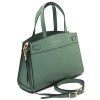 Musa - Leather handbag (Farba Mint Green)